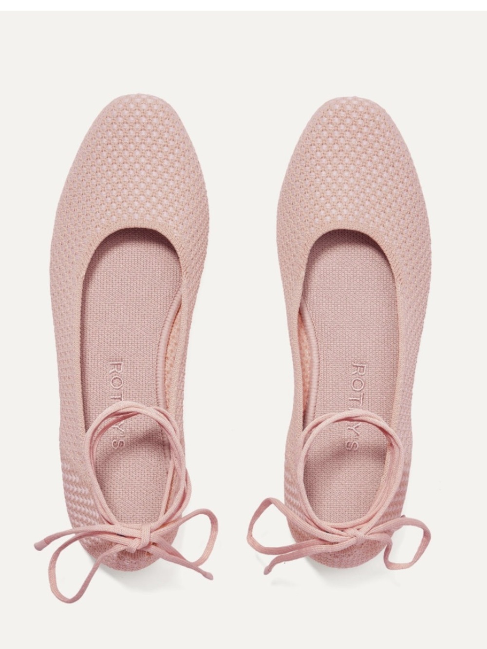 Rothy's Dusty Rose Knit Ballerina Flats